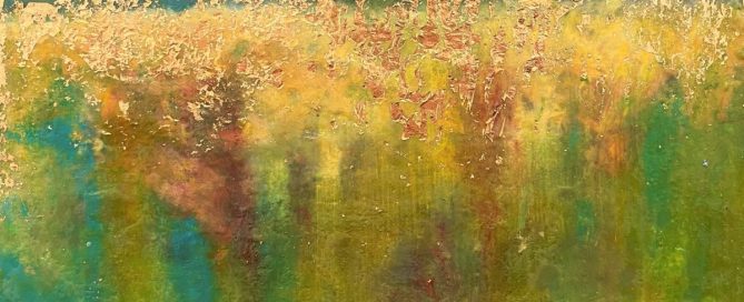 abstract encaustic painting by Anne Stine
