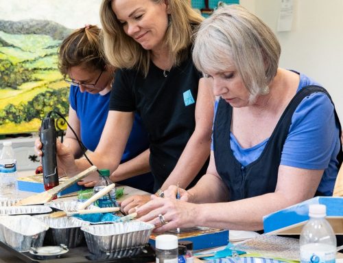 Encaustic Workshops are Back! In-person Encaustic Collage Workshop Scheduled for Saturday, April 2, 2022 at Anne Stine Studio