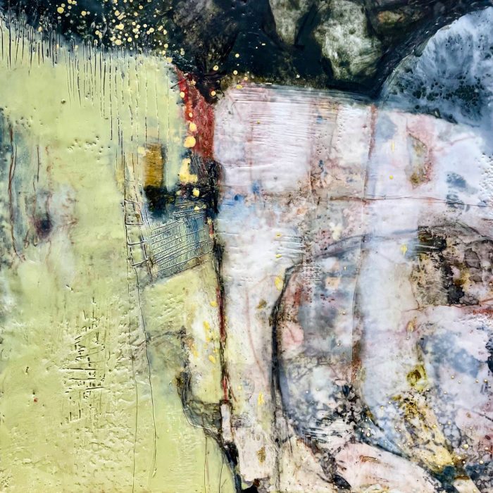 abstract encaustic painting