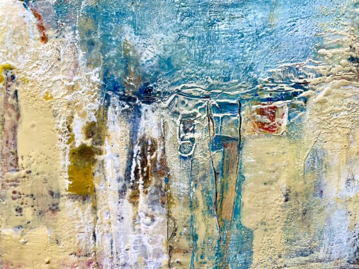 abstract encaustic painting