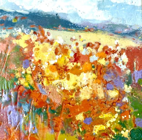 encaustic landscape painting by Anne Stine