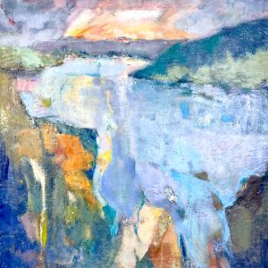 encaustic waterscape by Anne Stine