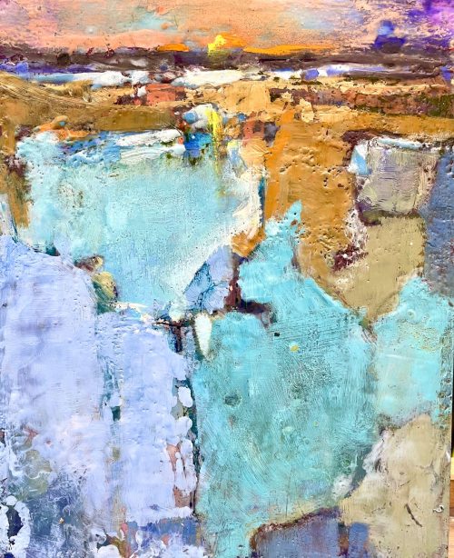 encaustic abstract by Anne Stine