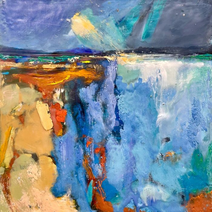 encaustic abstract by Anne Stine