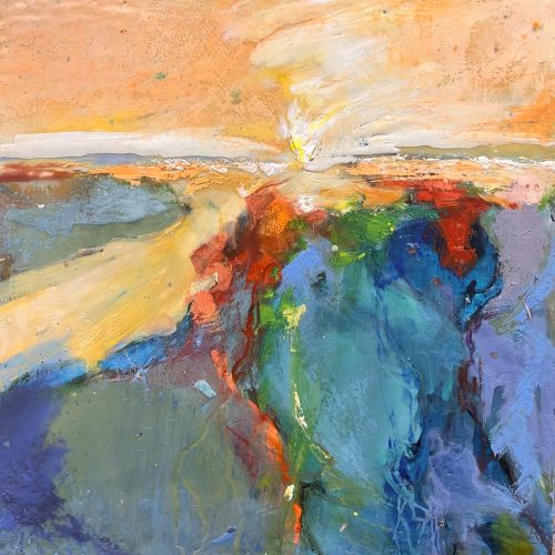 encaustic abstract by Anne Stine