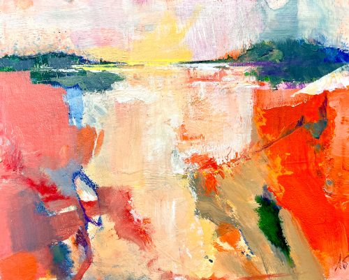 abstract landscape painting by Anne Stine