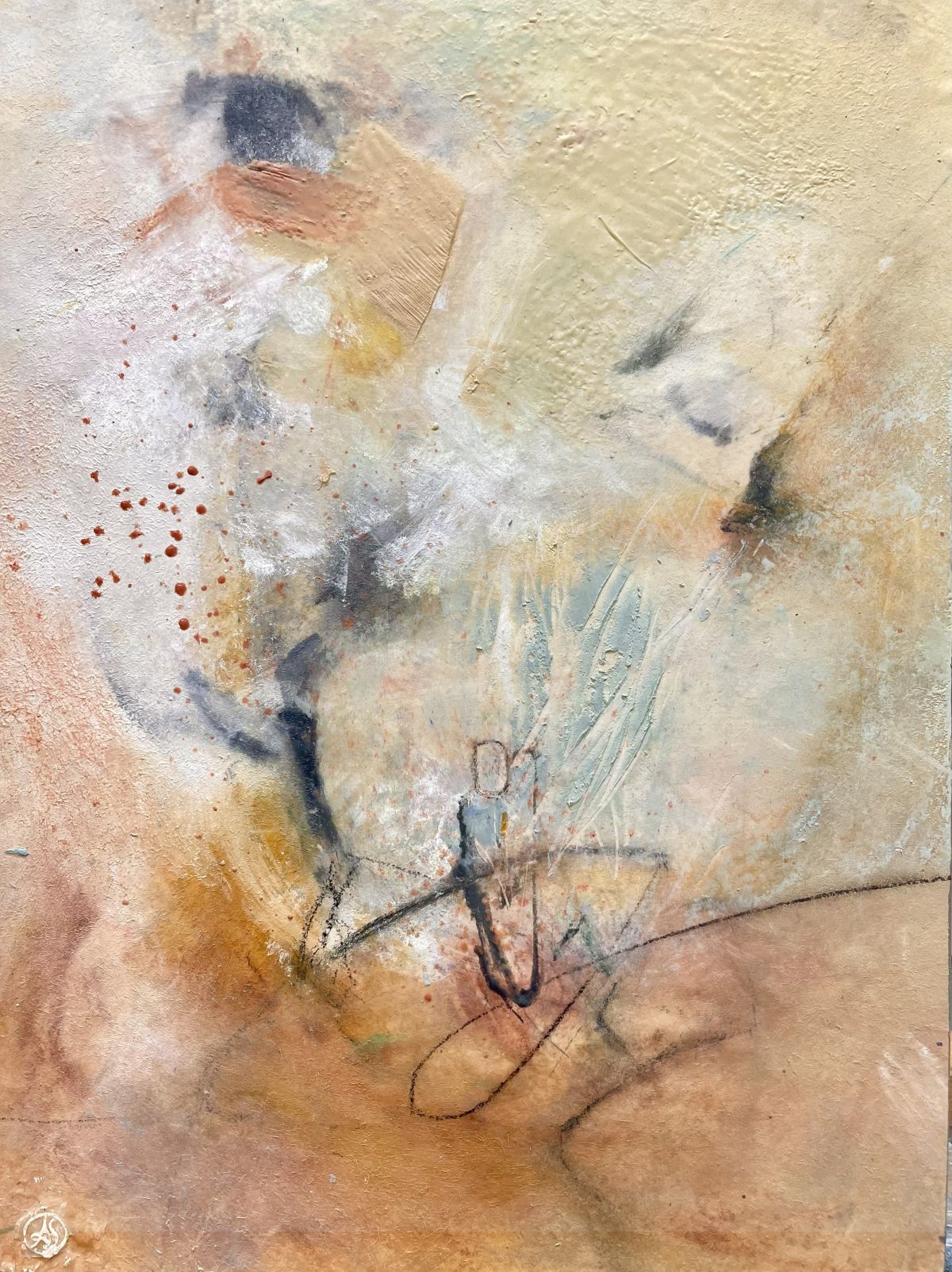 encaustic abstract painting