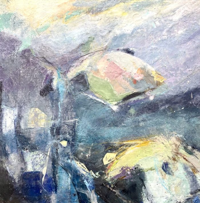 abstract encaustic painting