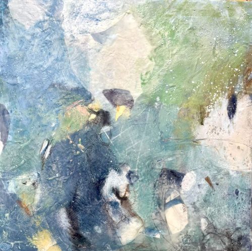 encaustic abstract painting