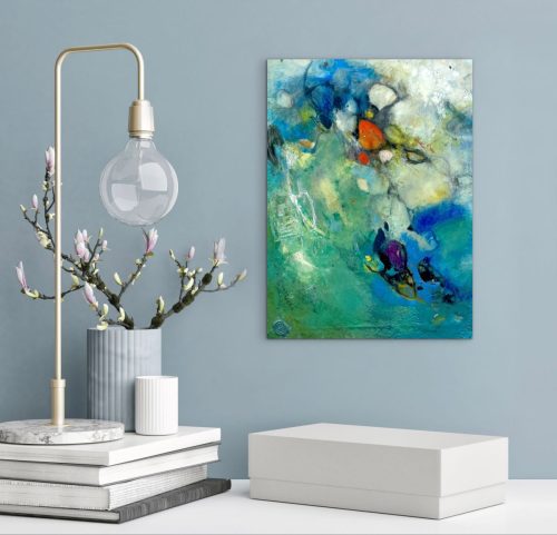 painting hanging on wall