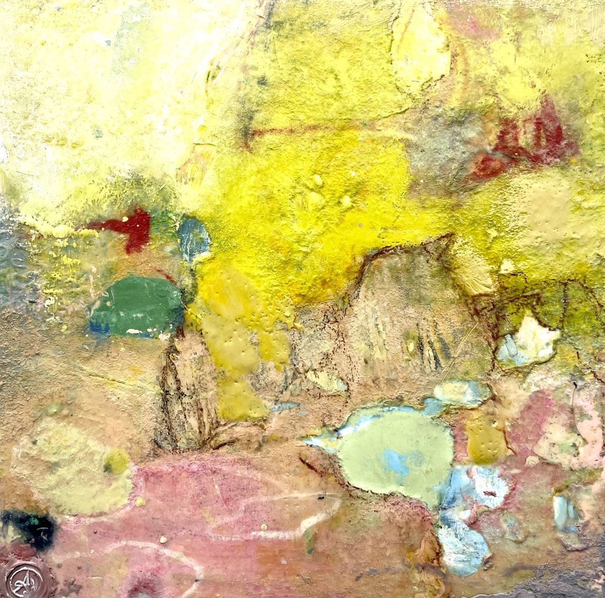 encaustic abstract painting by Anne Stine