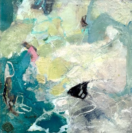 fish encaustic painting