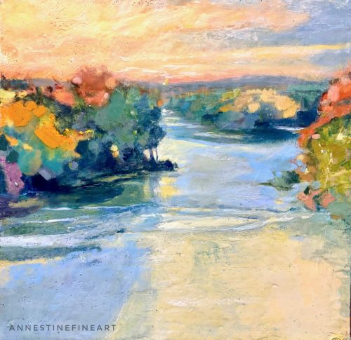 River landscape painting