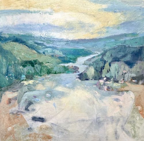 abstract landscape of river