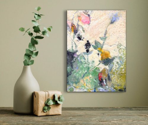 botanical encaustic painting