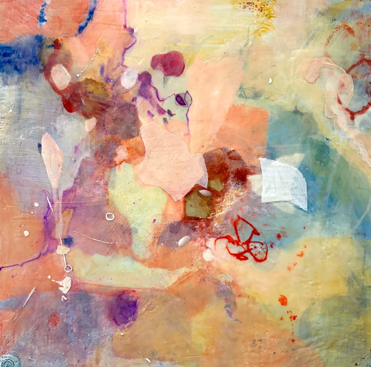 abstract encaustic painting