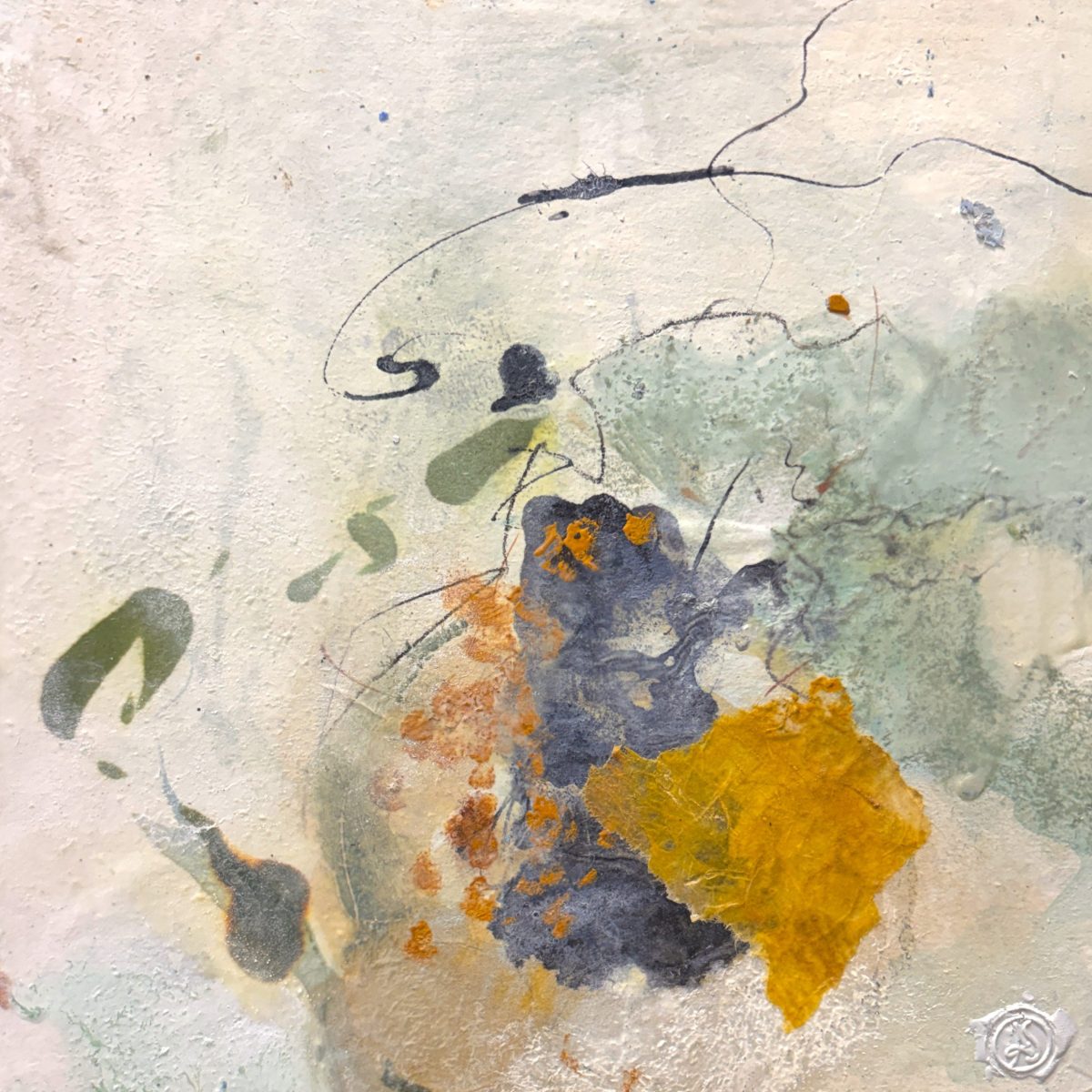 abstract mixed media painting