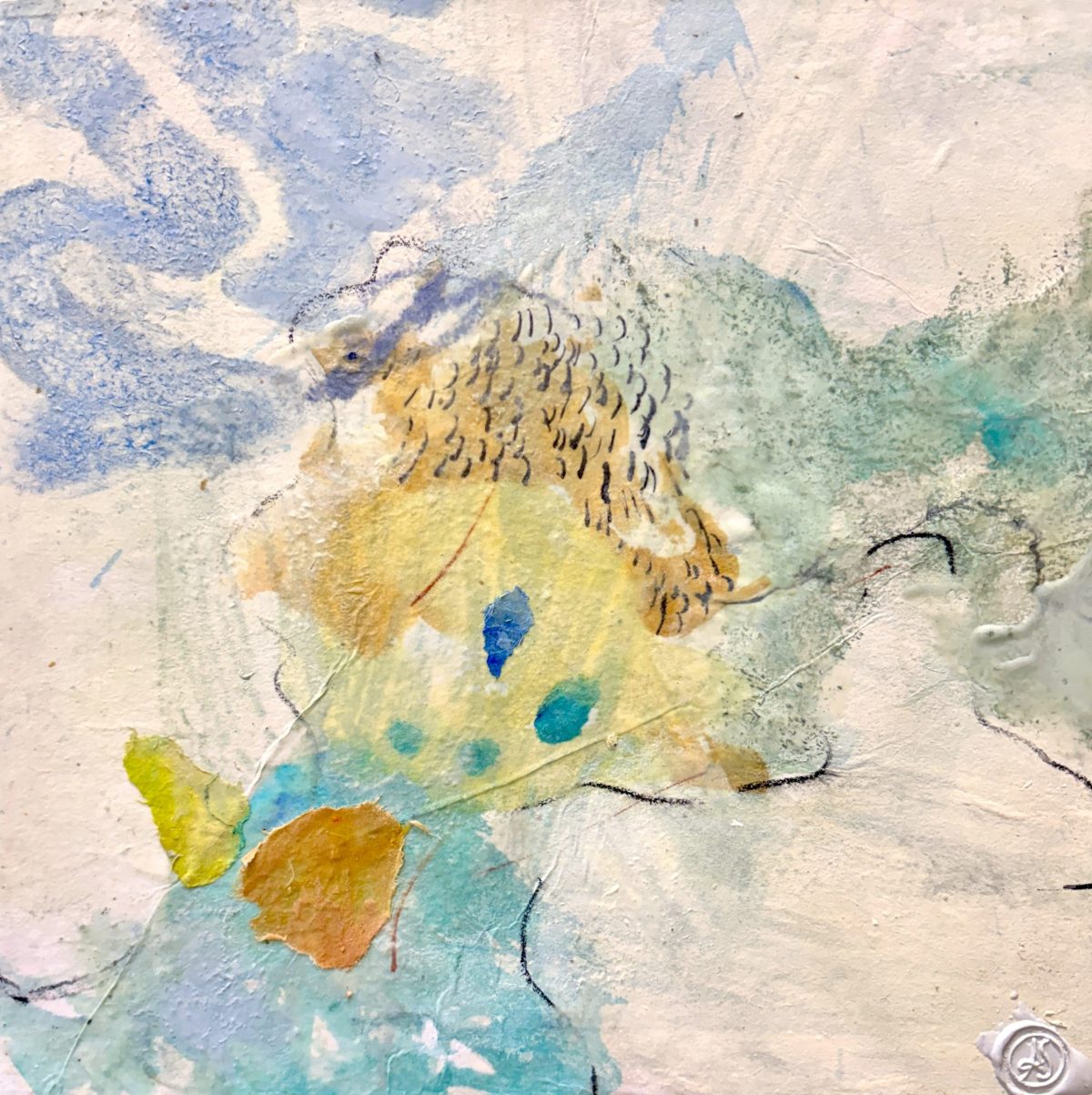 abstract mixed media painting